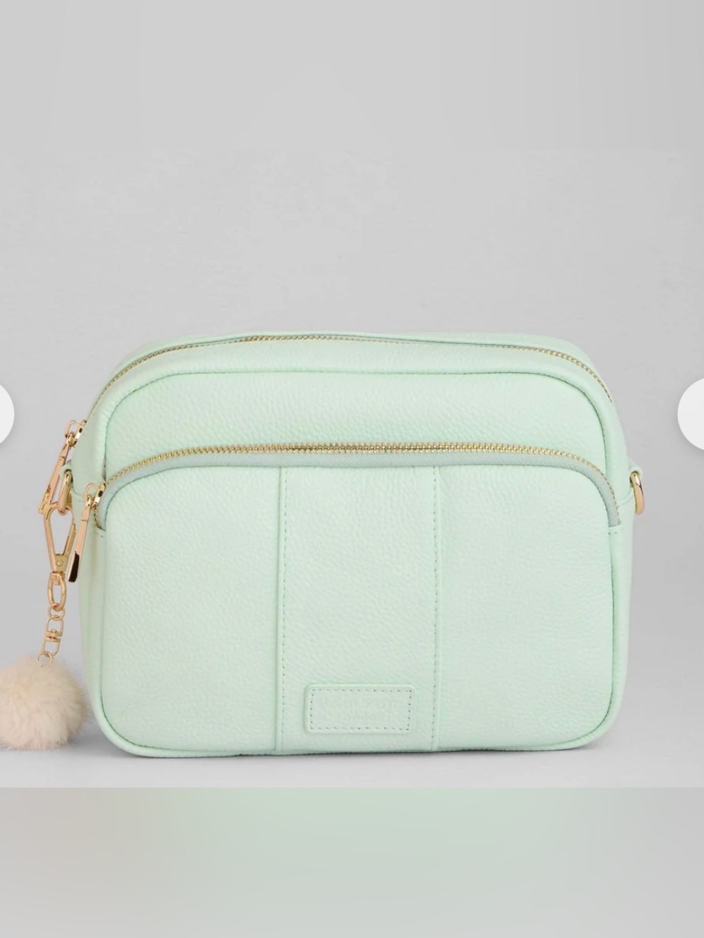 Pom Pom London Spearmint Original Plus Crossbody Bag with three straps NWT